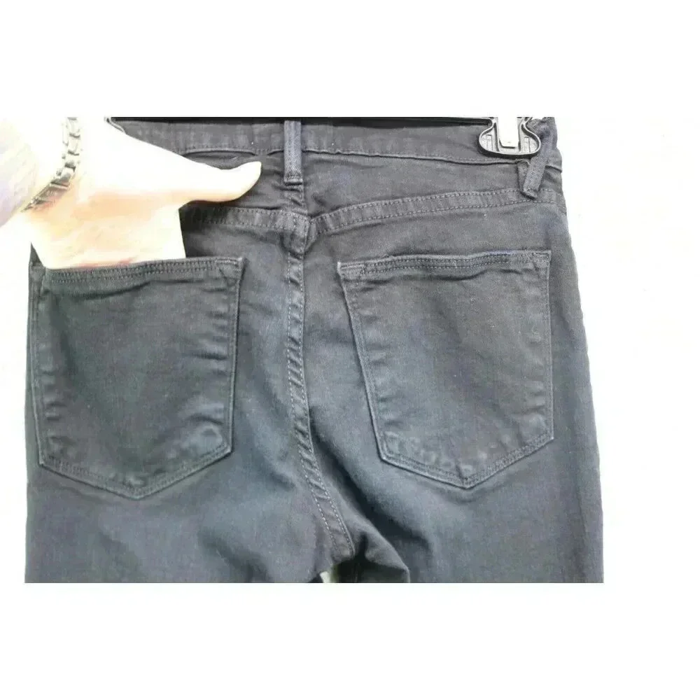 Frame Black Denim Jeans-High Skinny-Size 25-Stretchy-Pockets